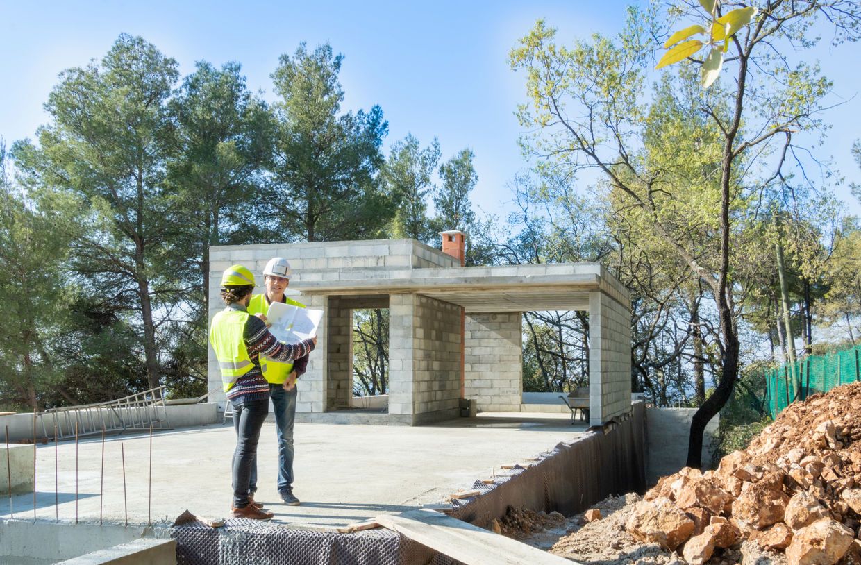 Chantier construction maison