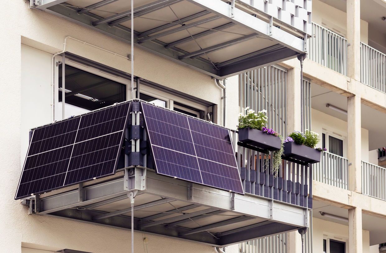 Panneau solaire sur la façade